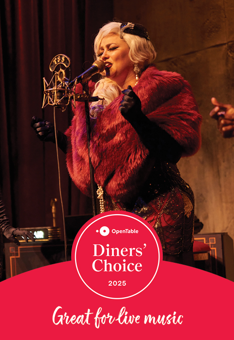 Voted “Great for Live Music” by OpenTable